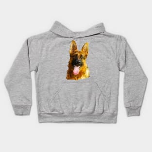 German Shepherd (Low Poly) Kids Hoodie